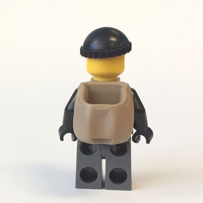 LEGO Minifigure-Police - City Bandit Male with Black Stubble and Backpack-Town / City / Police-CTY452-Creative Brick Builders